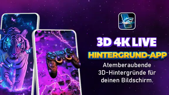 3D 4K Live-Hintergrund-App