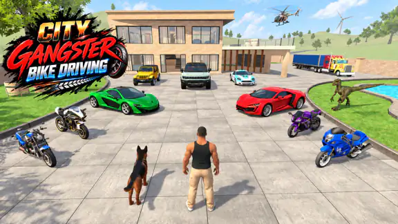 City Gangster Bike Driving 3D