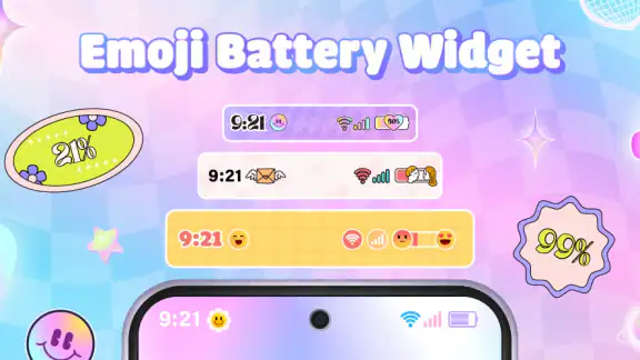 Cute Emoji Battery Widget