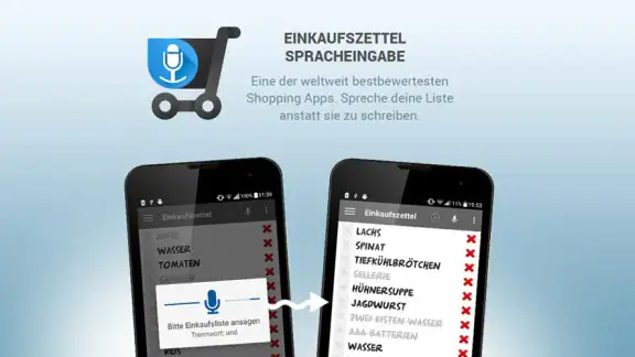 Einkaufszettel Spracheingabe