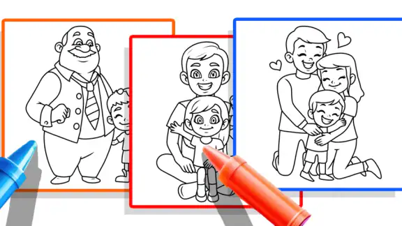 Family Love Coloring Book