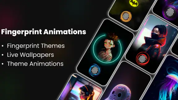 Fingerabdruck-Sperr-Animations