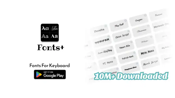 Fonts+ : Schriftart-Tastatur