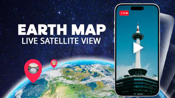 GPS-Navigation: 3D Weltkarte