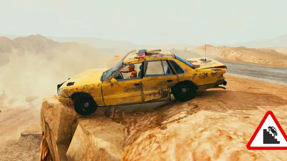 Jumping Car Damage Test Game