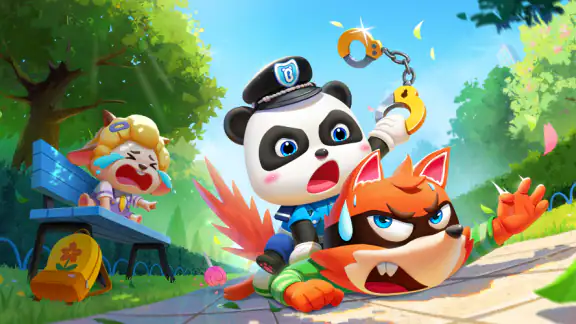 Kleiner Panda-Polizist