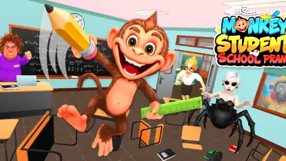 Monkey Student: School Prank