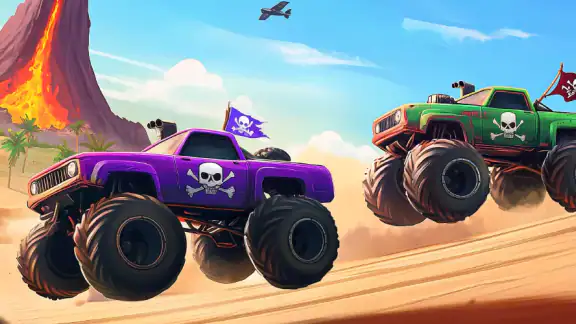 Monstertruck-Rennen für Kinder