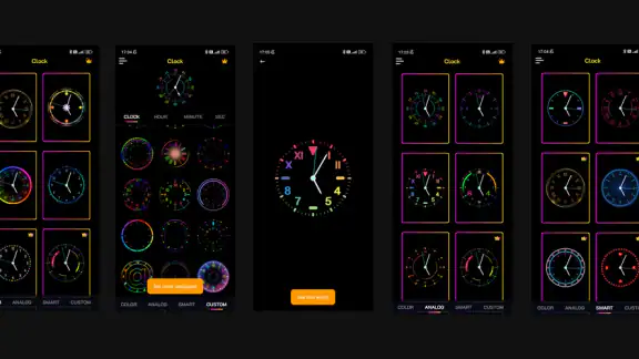 Neon Clock Wallpaper