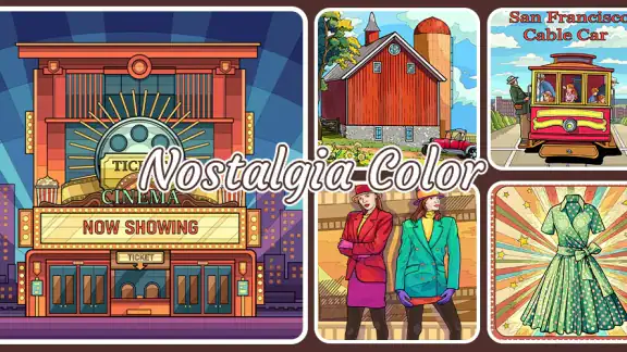 Nostalgia Color by number game