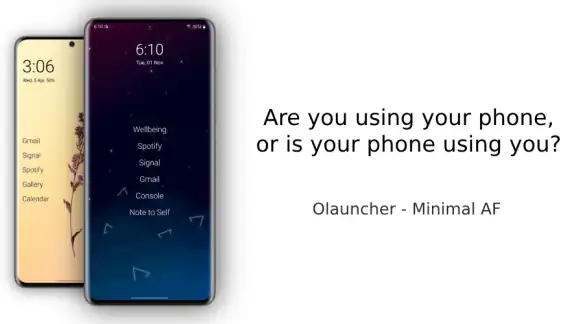 Olauncher. Minimal AF Launcher