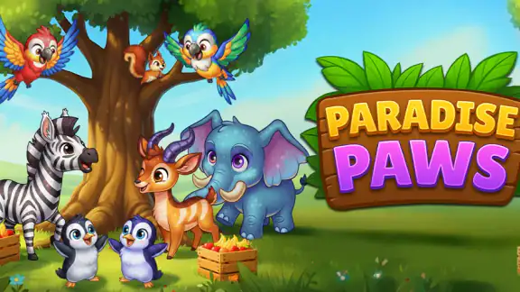 Paradise Paws: Merge Animals