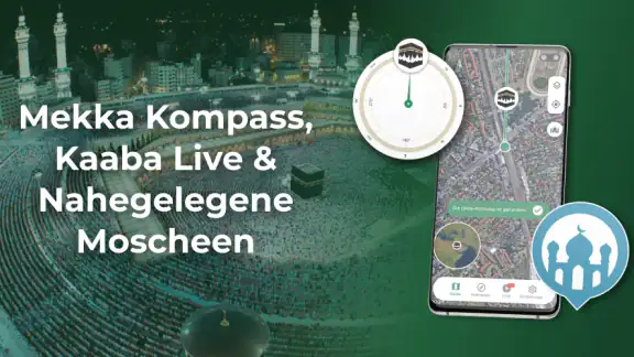 Qibla, Mekka Kompass 100%