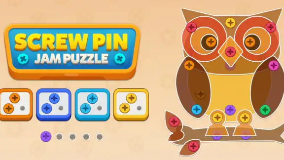 Screw Pin - Nuts Puzzle