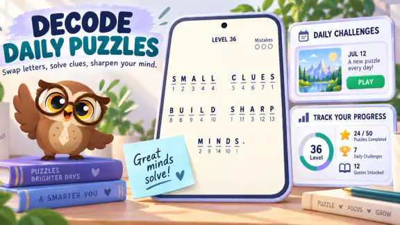 Word Finder: Cryptogram Puzzle