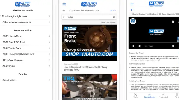 1A Auto: Parts & Repair Videos