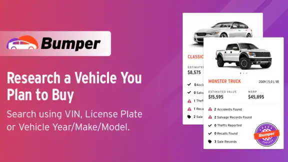 Bumper Vehicle History Reports