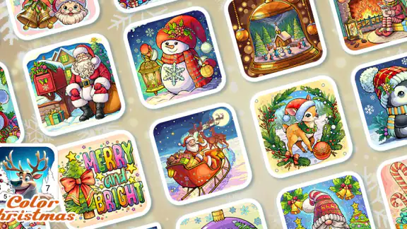 Christmas Color by Number Game