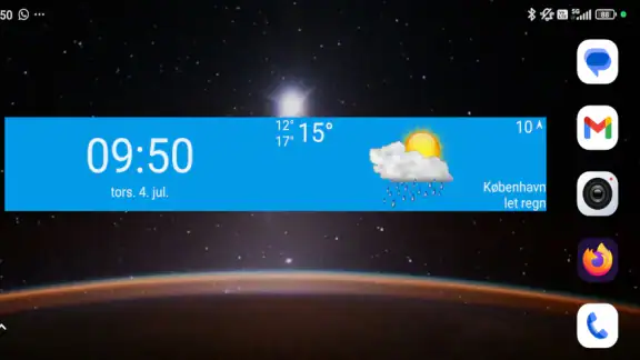 Clock, Date and Weather Widget