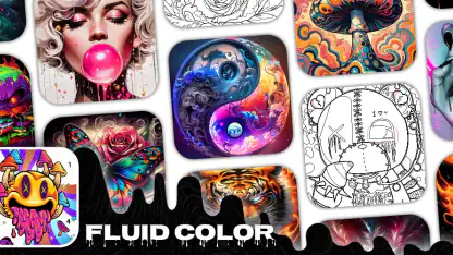 Fluid Art:Color By Number