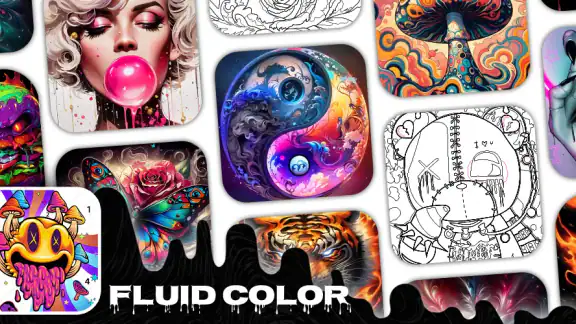 Fluid Art:Color By Number