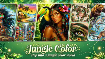 Jungle Color By Number Games
