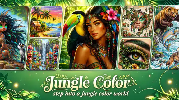 Jungle Color By Number Games