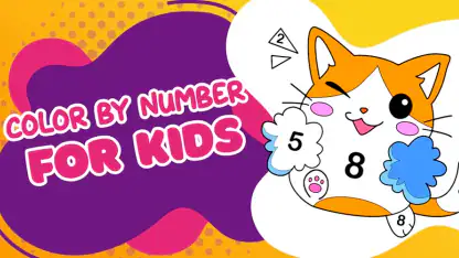 Kids Coloring Book by Numbers