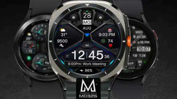 MD326 3D Modern Watch Face