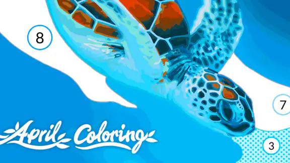 Paint by Number April Coloring