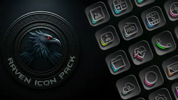 Raven Dark Icon Pack