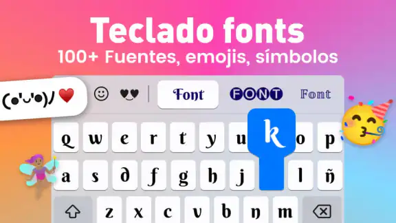 Teclado fonts: Letras y fuente