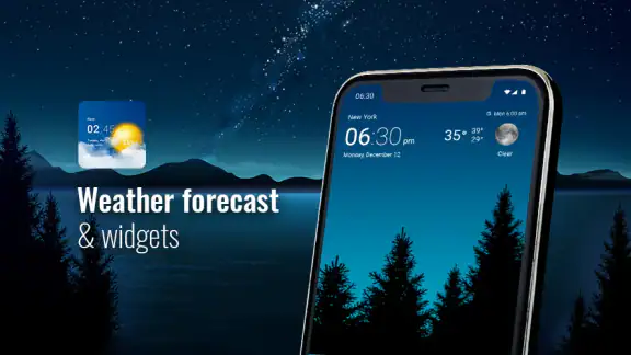 Météo et horloge transparent