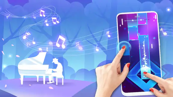 Piano Music Heart: Pop Tiles