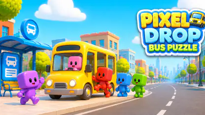Pixel Drop: Bus Puzzle
