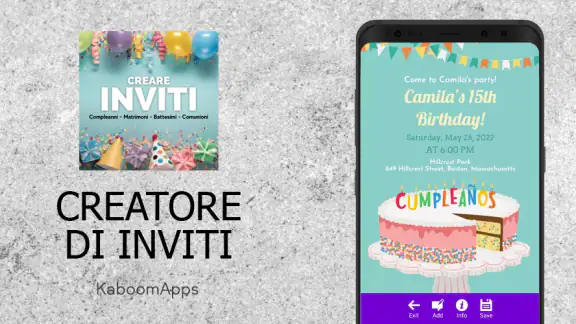 Crea biglietti d'invito