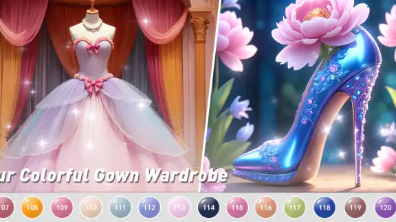 Gown Color by Number Book