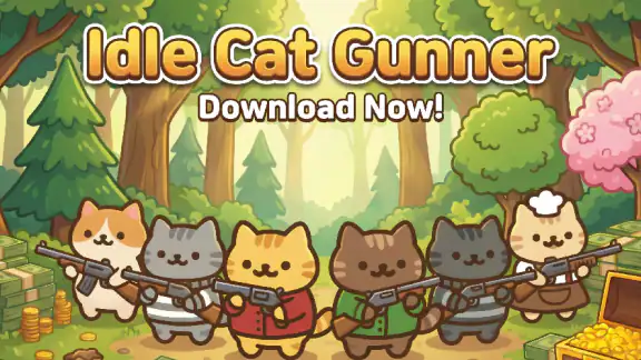 Idle Cat Gunner: Shooter RPG
