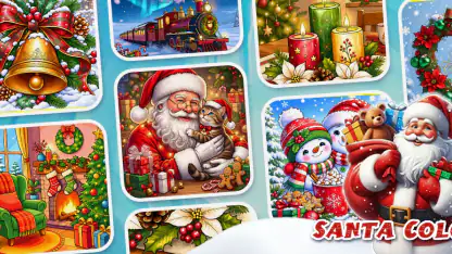 Santa Color By Number Games