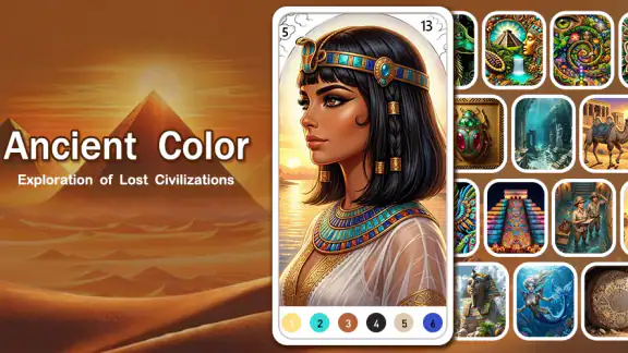 Ancient Color By Number Game