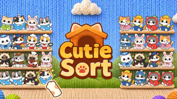 Cutie Sort: 猫 ソート 猫 色 並べ替え