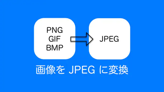 JPEG 変換 : png, gif 画像をjpegで保存