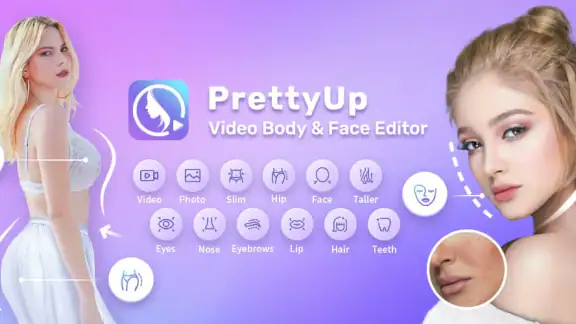 PrettyUp -写真や動画の体型補正、美顔加工アプリ