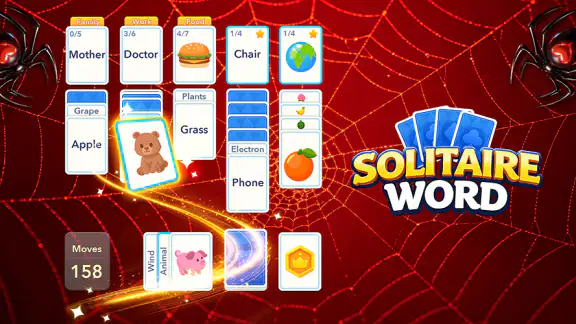 Spider Solitaire: Word Games