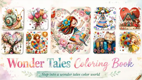 Wonder Tales Coloring Book