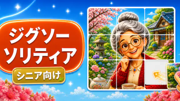 ジグソーソリティアパズル - 脳トレ＆シニア向け