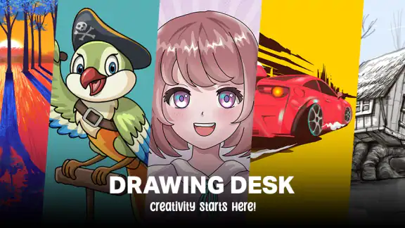 ドローイング デスク: ペイント,お絵かき, 落書き,美術