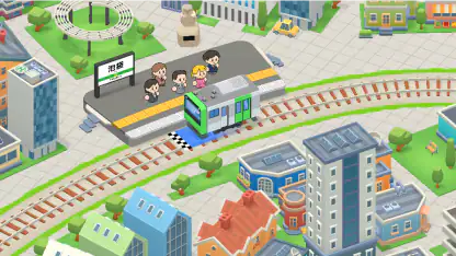 ワクワク電車ライフ - 街を発展!車掌ゲーム