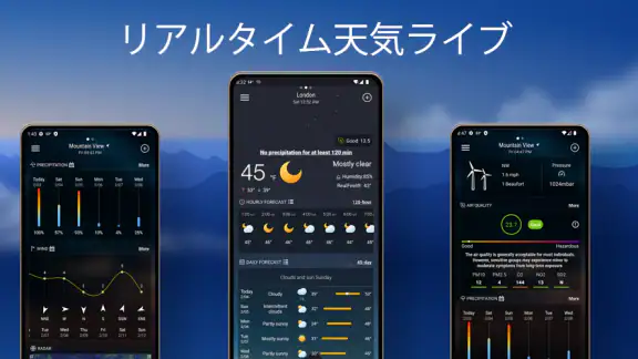 天気予報-ローカル予報-レーダー-ウィジェット