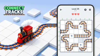 Connect Tracks: Logica Puzzel